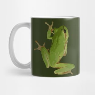 Cute Climbing Green Tree Frog Vector Art Mug